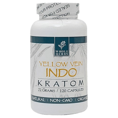 Whole Herbs Tablets & Caplets Kratom 120ct Yellow Vein Indo