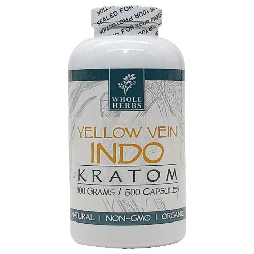 Whole Herbs Tablets & Caplets Kratom 500ct Yellow Vein Indo