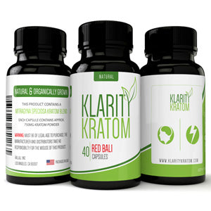 Klarity Kratom Tablets & Caplets Kratom 40ct Red Bali