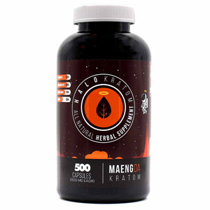 Halo Kratom Tablets & Caplets Kratom 500ct Maeng Da