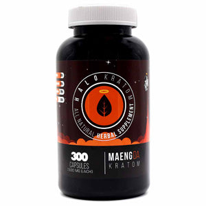 Halo Kratom Tablets & Caplets Kratom 300ct Maeng Da