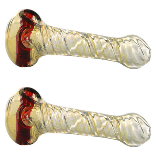 Unbranded Hand Pipe Alien 2 Bowls (2483) Glass 4.5"