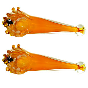 Unbranded Hand Pipe Golden Honey Bee (2904) Glass 5.0"