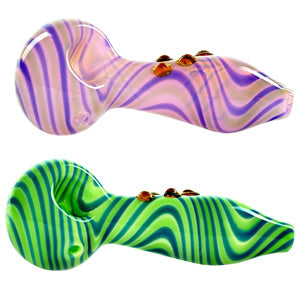 Unbranded Hand Pipe Milky Tube Wig Wag (2910) Glass 4.5"