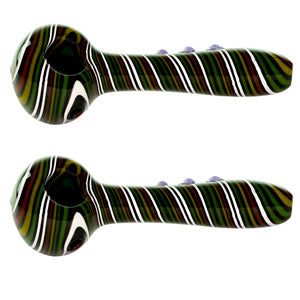 Unbranded Hand Pipe Rasta Art Marble High End (2931) Glass 4.5"