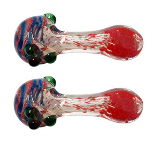 Unbranded Hand Pipe Red Handle (4536) Glass 4.0"