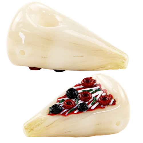 Unbranded Hand Pipe Pizza Slice (4734) Glass 5.0"
