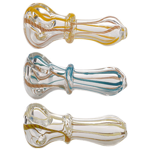 Unbranded Hand Pipe Swirl (4790) Glass 4.0"