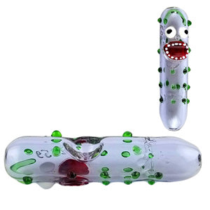 Unbranded Hand Pipe Pickle Rick (4825) Glass 4.0"