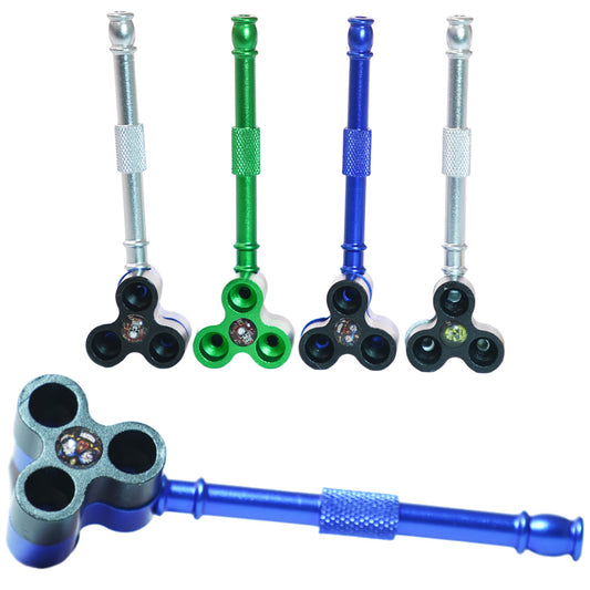 Unbranded Hand Pipe Triple Bowl (5375) Metal 4.0"