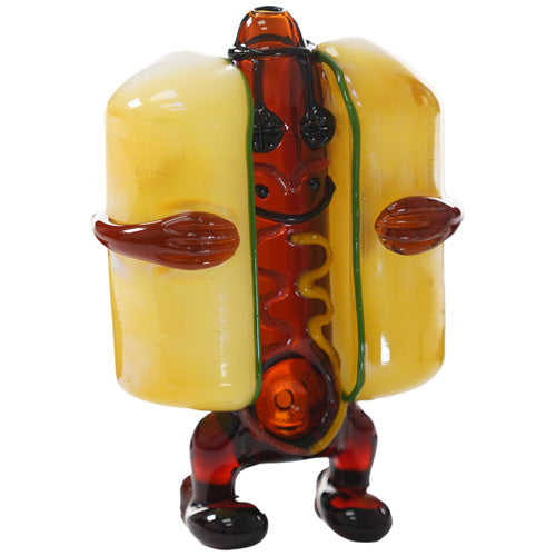 Unbranded Hand Pipe Standig Hotdog (7445) Glass 5.0"