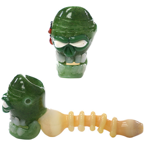 Unbranded Hand Pipe Skull (7495) Glass 5.0"
