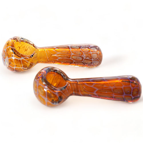 Unbranded Hand Pipe 90 Gr WINDOW ART GOLDEN (113018) Glass 3.5"