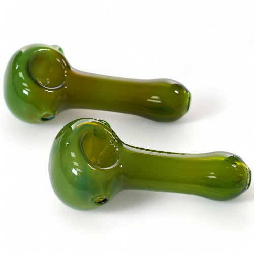 Unbranded Hand Pipe GREEN FANCY (113031) Glass 3.5"