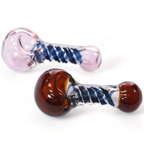 Unbranded Hand Pipe 115 Gr.TUBE JOINED DICHRONIC (113047) Glass 4.0"