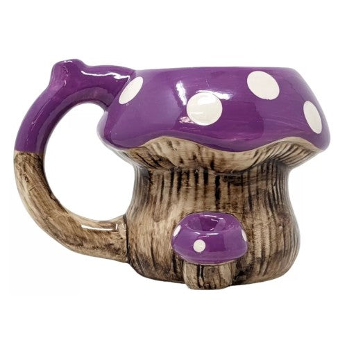 High Point Hand Pipe Purple Mushroom Mug PM020 (114040) Ceramic 6.0"