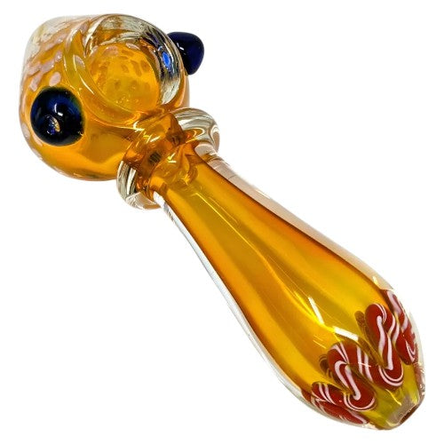 Unbranded Hand Pipe Gold Fumed Mushroom Honeycomb (114076) Glass 4.0"