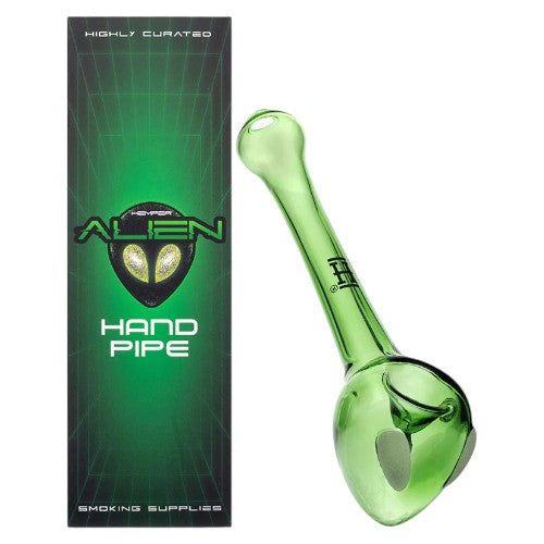 Hemper Hand Pipe Alien (114112) Glass 4.0"