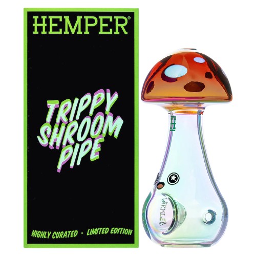 Hemper Hand Pipe Trippy Shroom (114130) Glass 4.0"