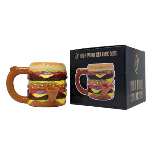 High Point Hand Pipe Hamburger Mug (114185) Ceramic 4.0"