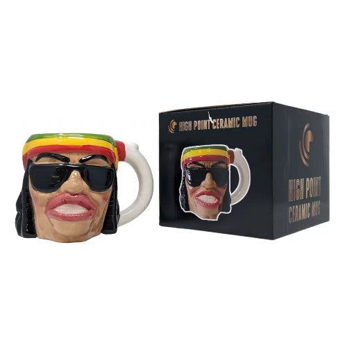 High Point Hand Pipe Man Mug Rasta (114188) Ceramic 4.0"