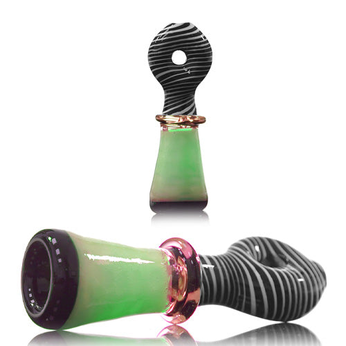 Unbranded Chillium Twisted Green SB 3530 (8092) Glass 3.0"