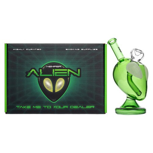 HEMPER Glass Alien Bong (114110)  6.0"