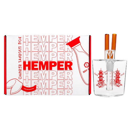 HEMPER Glass Chinese Takeout Bong (114131)  6.0"