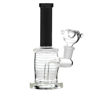 Unbranded Glass Color Neck with Clear Base (6552) Black 6.0"