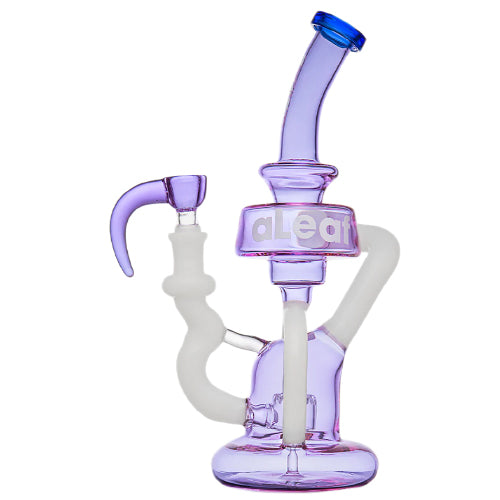 aLeaf Glass Al Tornado Recycler With Horn Bowl - Zeus (6590) Purple 9.0"