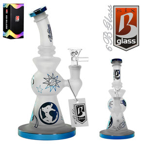 6B Glass Glass Matte (6624) White/Blue 9.0"