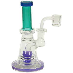 Unbranded Glass Tube (7113) Purple/Teal 6.0"