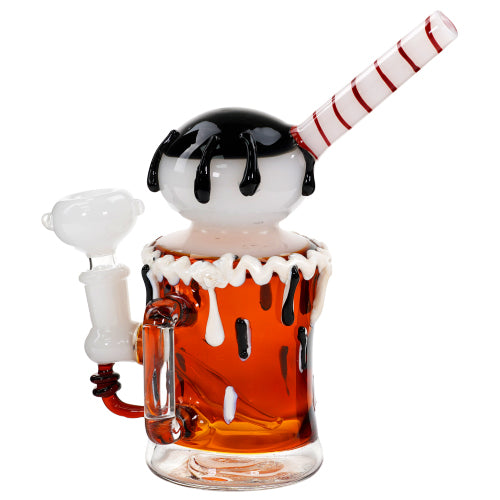 Unbranded Glass Ice-Cream Rig (7177) Red 7.0"