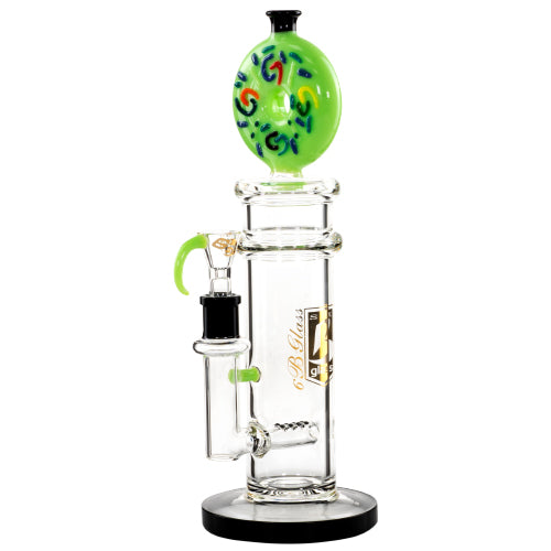 6B Glass Glass TubeWith Donut (7554) Green 11.0"
