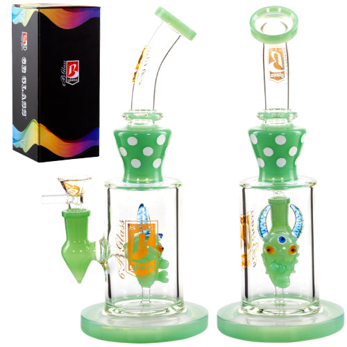 6B Glass Glass TubeWith Devil Inside (7566) Green 9.5"