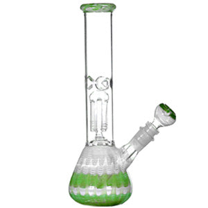 Unbranded Glass Fancy with 4 Arms (8034) Green 10.0"