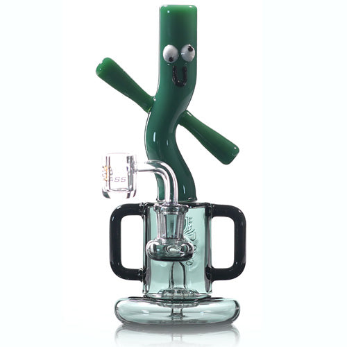 6B Glass Glass Funny Face (8283) Teal 8.0"