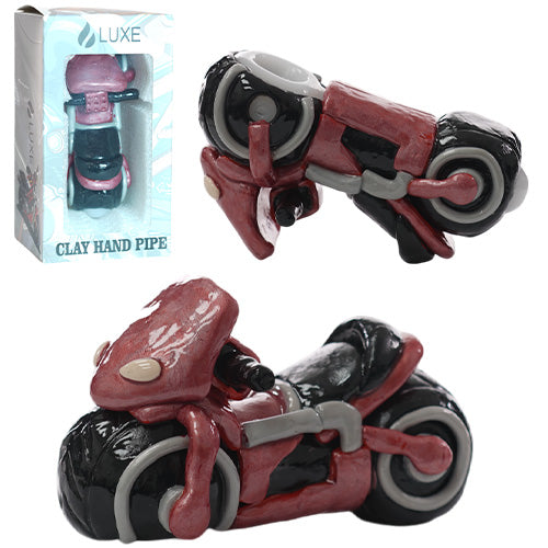 Luxe Hand Pipe Motorcycle GHP1792 (1550) Glass 5.0" Red