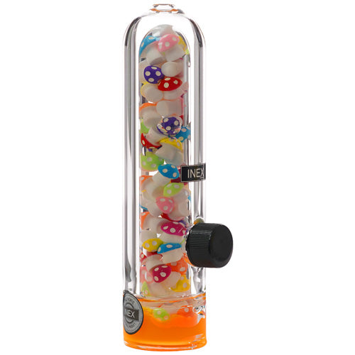 Inex Hand Pipe Center Piece INEX 3007 (2387) Glass 8.0" Shroom Orange
