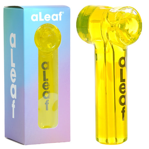 aLeaf Hand Pipe Glycerin ALHP5052 (4549) Glass 4.0" Yellow