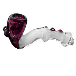 Unbranded Hand Pipe Glow in Dark HD 77 (4675) Glass 4.0" Pink