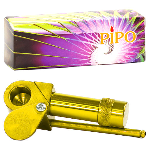 Unbranded Hand Pipe Proto (4746) Metal 3.0" Gold