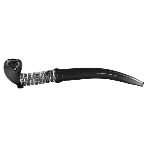 Unbranded Hand Pipe SherlockStriped (4998) Glass 10.0" Black