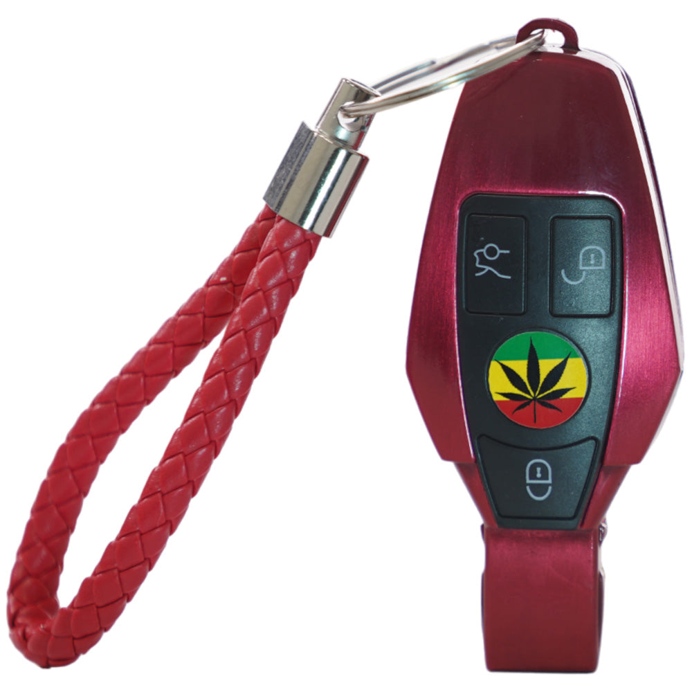 Unbranded Hand Pipe Car Remote (5373) Metal 3.5" Red