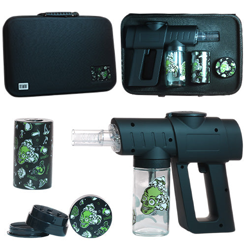 Unbranded Glass Electric Set (Bong, Jar, Grinder,Tool) (2469) 8.5" Black