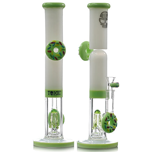 Toxic Glass Double Donut Straight Shooter (6249) 14.0" Green