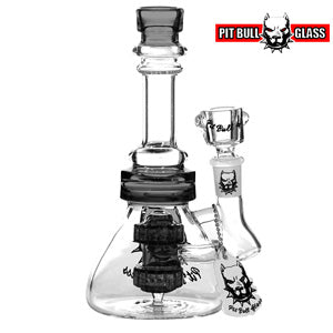 Pit Bull Glass Glass Double Shower (6501) 7.5" Black
