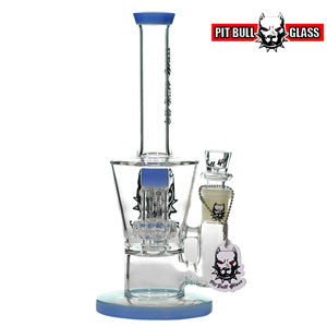 Pit Bull Glass Glass Shower (6503) 10.0" Milky Blue