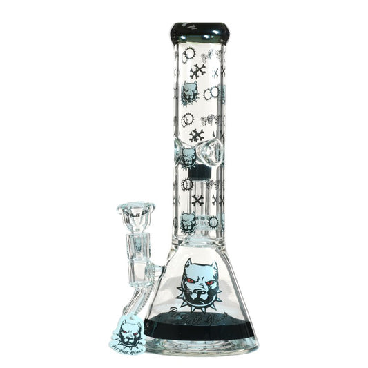 Pit Bull Glass Glass Luxe Series Beaker Showerhead (6510) 12.0" Black