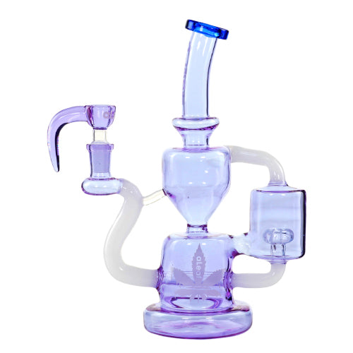 aLeaf Glass Al Tornado Recycler With Horn Bowl - Ares (6591) 9.0" Purple